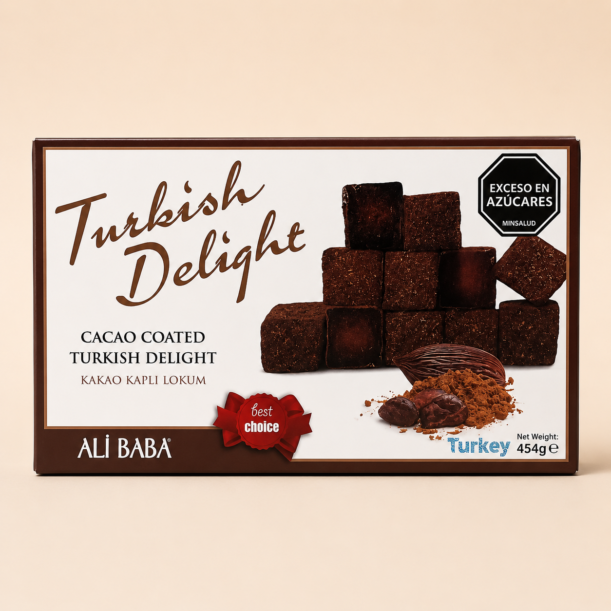 Turkish Delight Cubierto con Cacao - Delicia Turca-Ali Baba