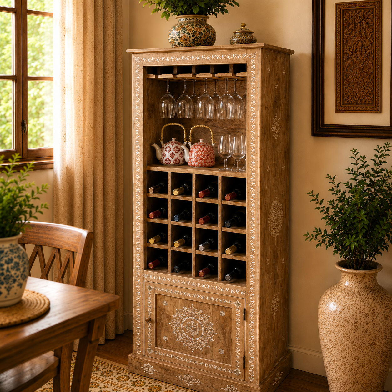 Bar Hindú Vintage De la India – Diseño Único para Vinos y Copas