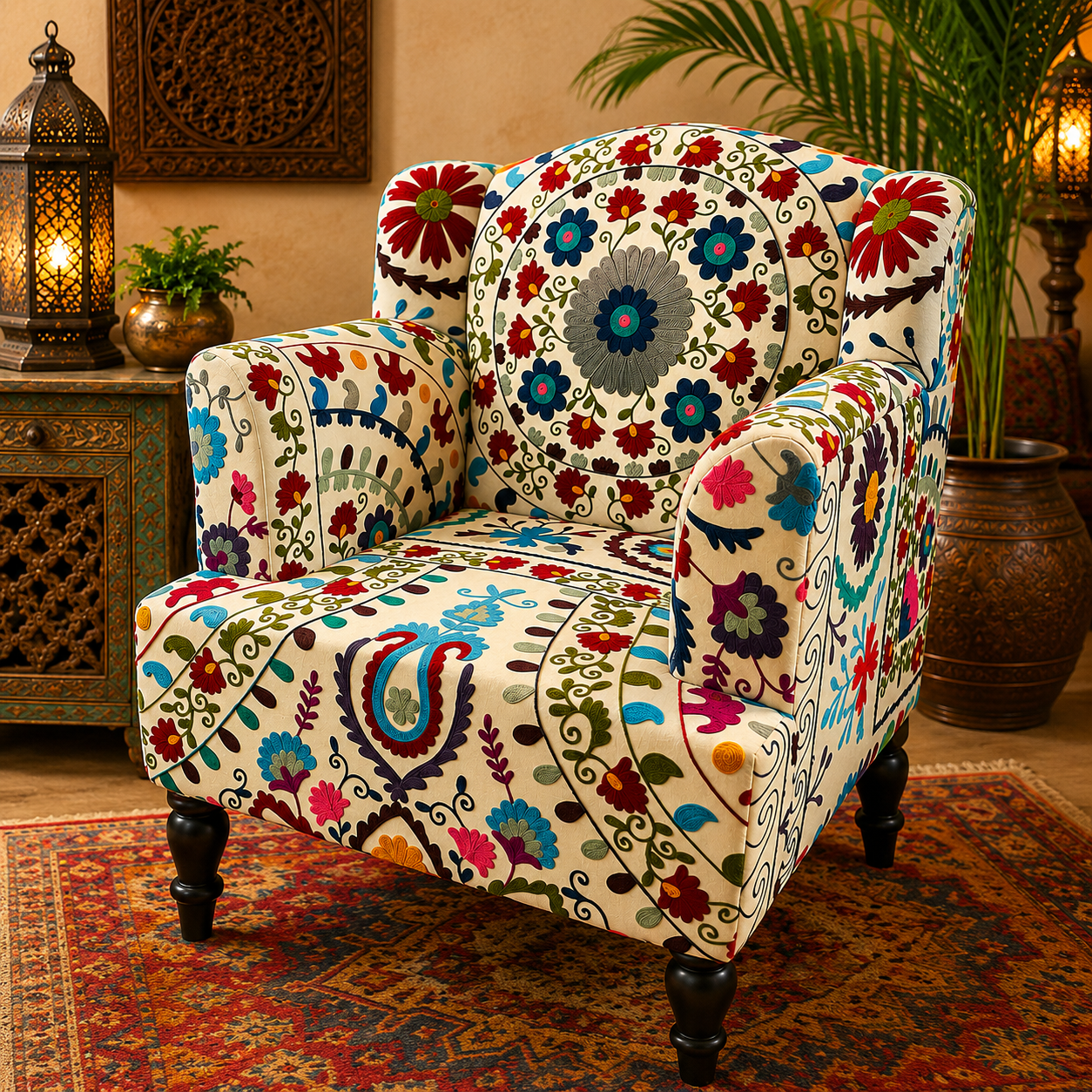 Sillón o Poltrona Floral de Jaipur