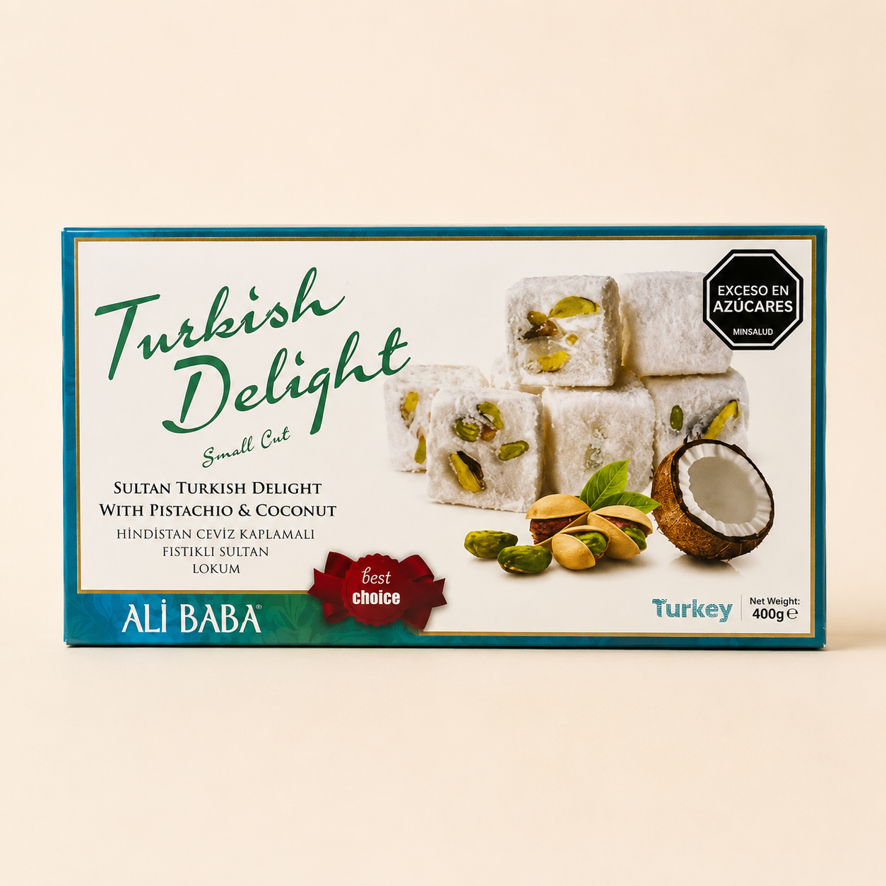 Turkish Delight Pistacho & Coco – Delicia Turca - Ali
Baba