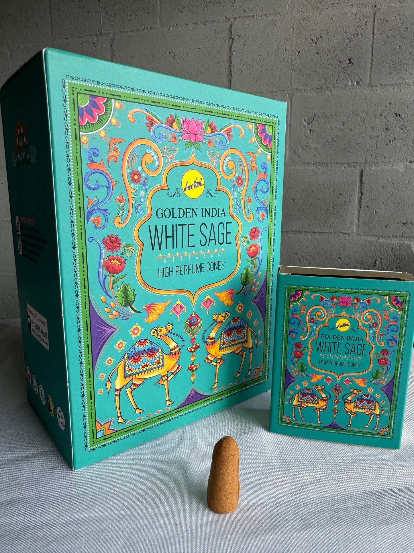 Cono Back Flow Masala Salvia Blanca x 10 Conos