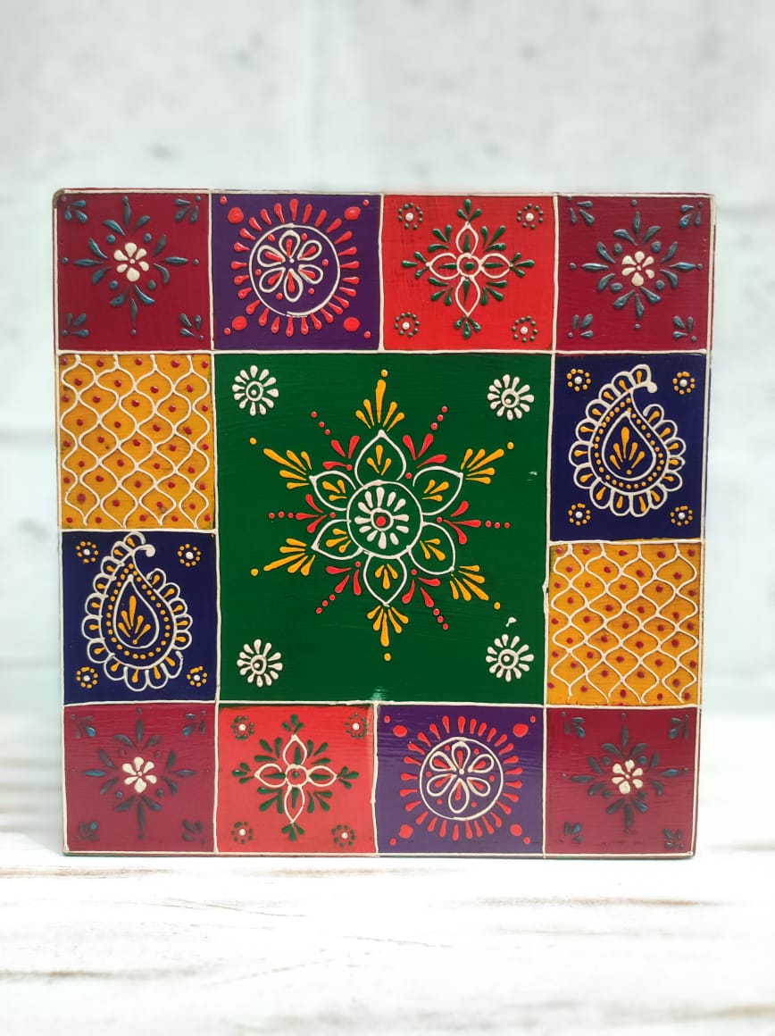 Caja Porta Revistas "Arte Literario" - Madera Pintada a Mano