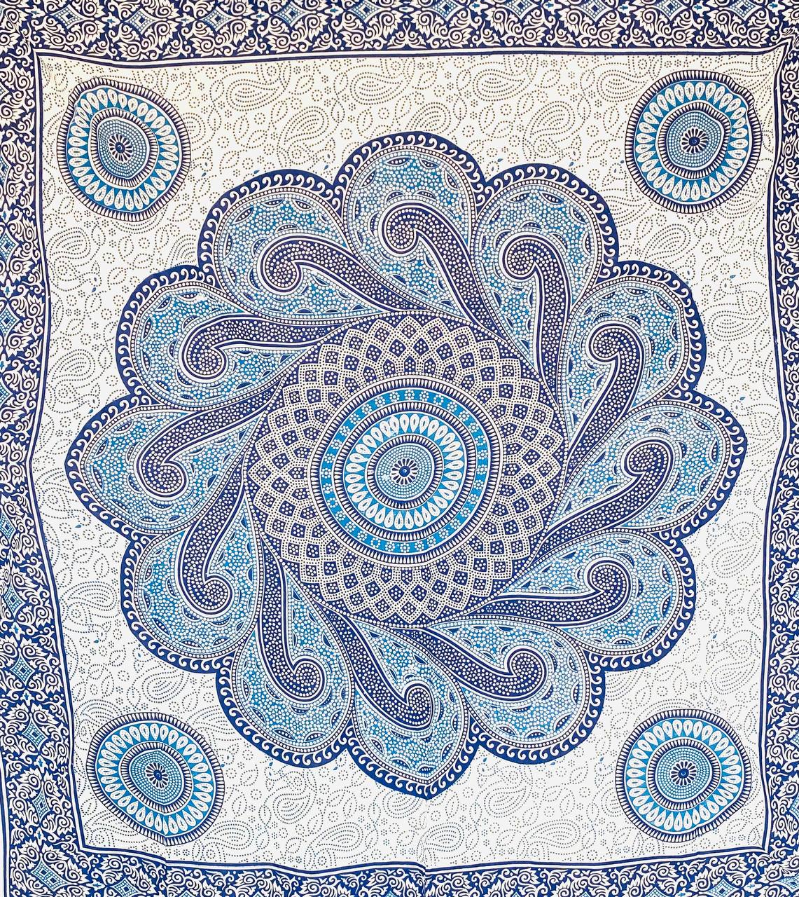 Mandala, Mantel , Multiusos  Multiusos con flecos 2,10cm x 2,40cm
