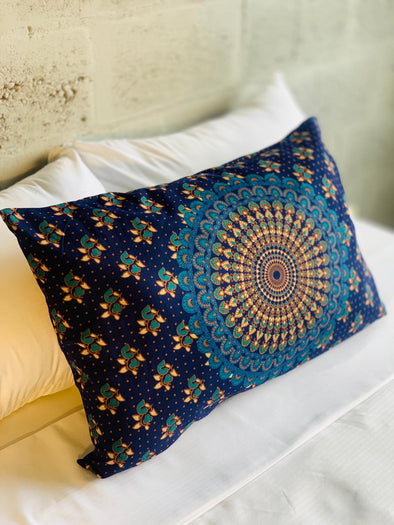 Funda de Almohada de Algodón - Estampado de Mandalas Multicolor