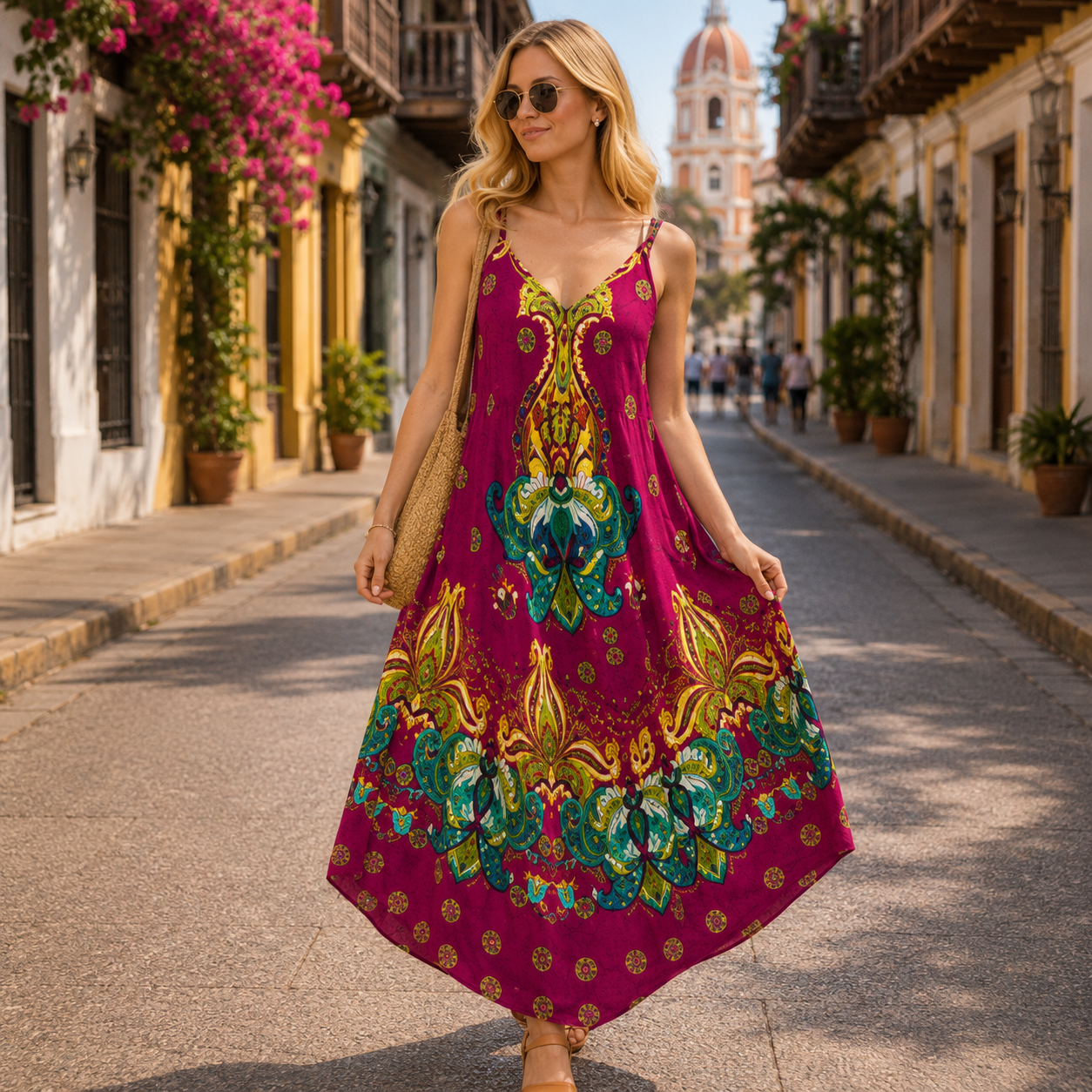 Vestido Scarf Tela Liviana DR-6-4 - BOUTIQUEDELAINDIA