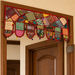 Cenefa India Udaipur Rosa con Patchwork Colorido - BOUTIQUEDELAINDIA