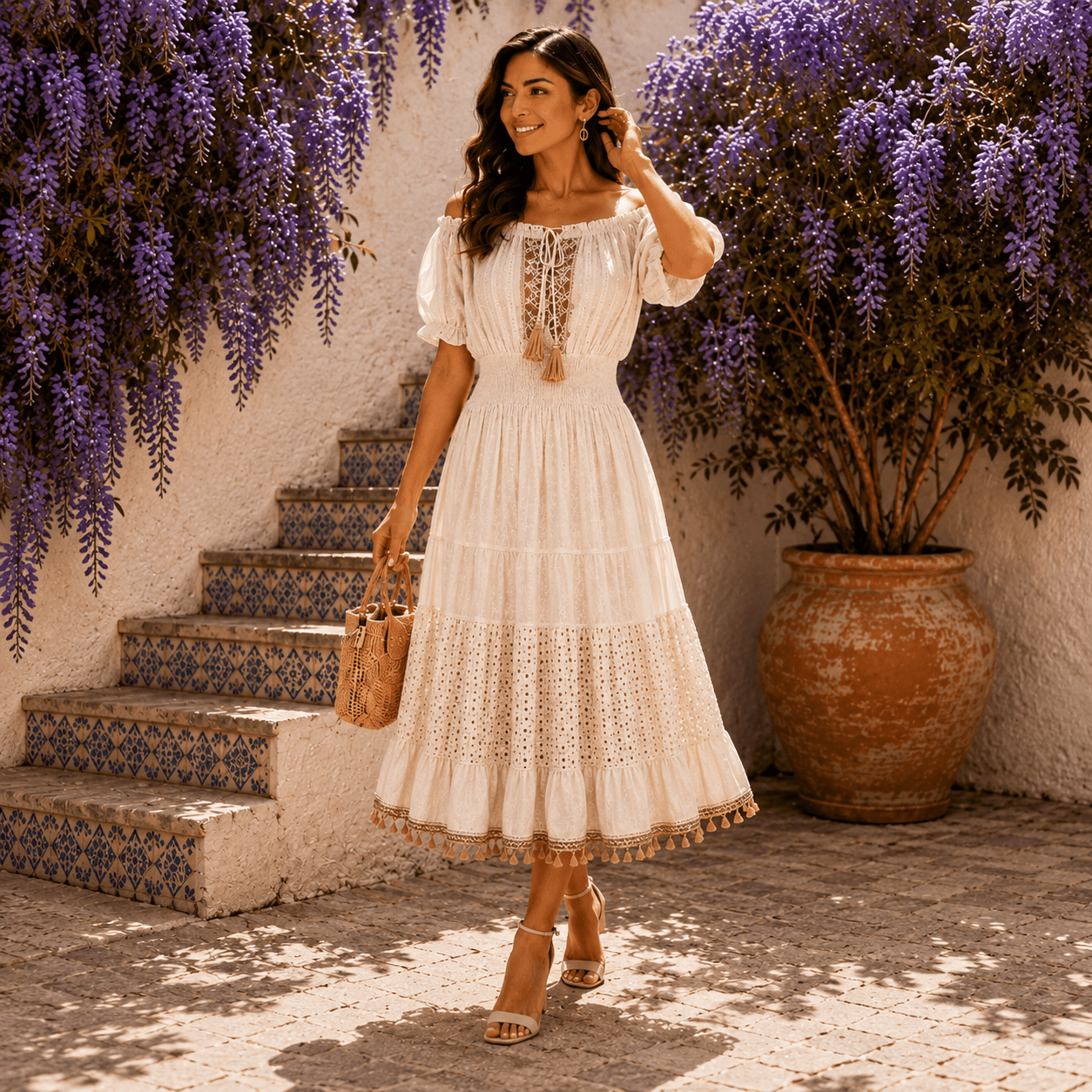 VB - Vestido Ayla Noor Con Escote de Hombros - BOUTIQUEDELAINDIA