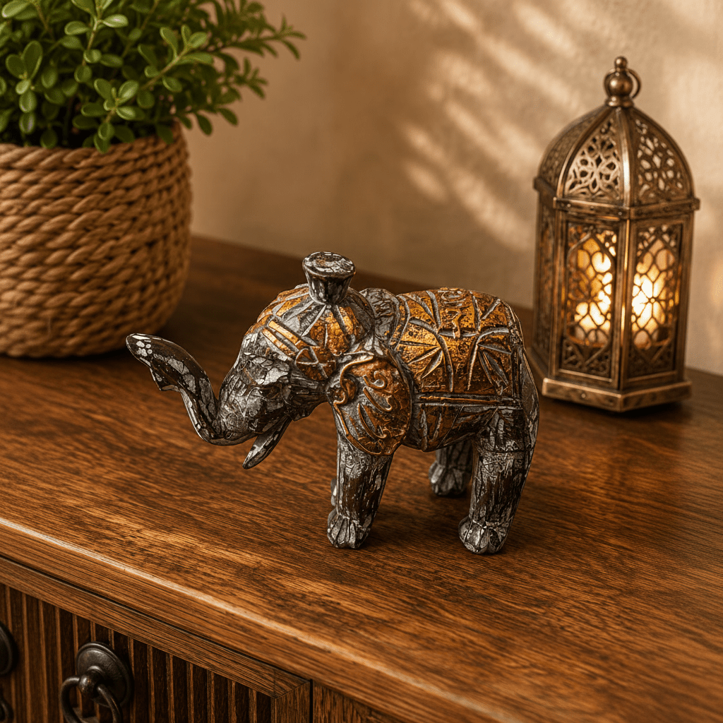 Elefante Decorativo Vaidehi de Khajuraho - BOUTIQUEDELAINDIA