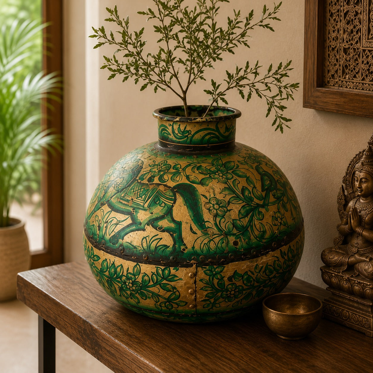Jarrón Decorativo Ashvavana de la India