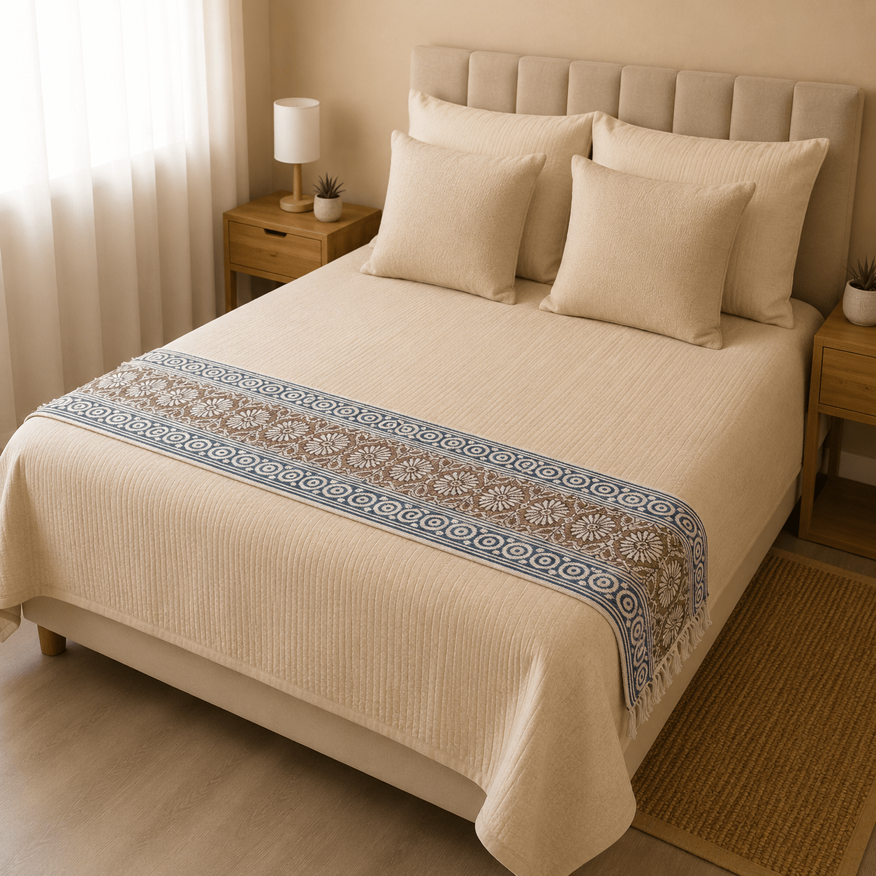 Camino de Mesa Nilgiri Flores Eternas - BOUTIQUEDELAINDIA