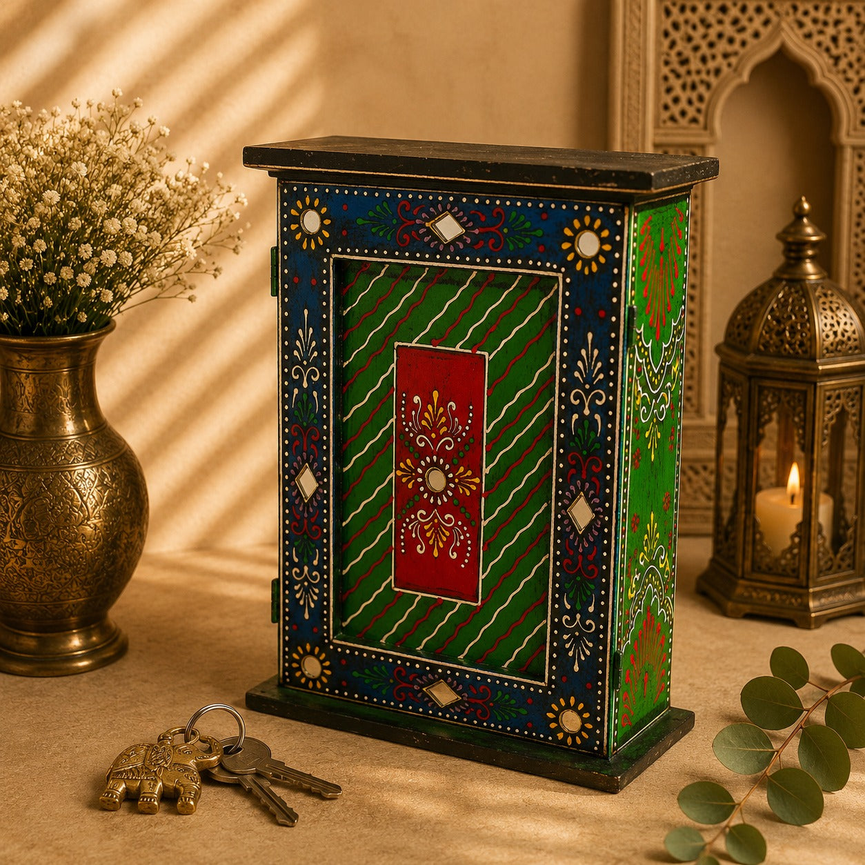 Portallaves Artesanal Nīlambara de la India