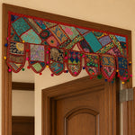 Cenefa India Jaipur Turquesa con Patchwork Floral - BOUTIQUEDELAINDIA