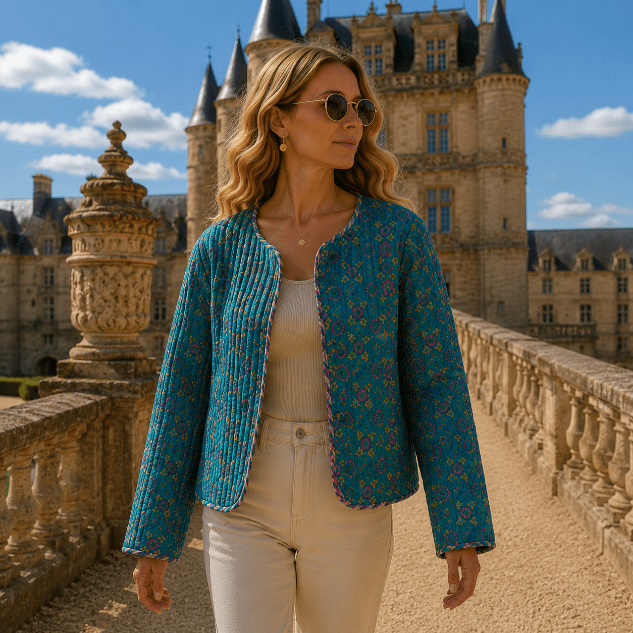 Chaqueta Corta Reya 100% en Seda - BOUTIQUEDELAINDIA