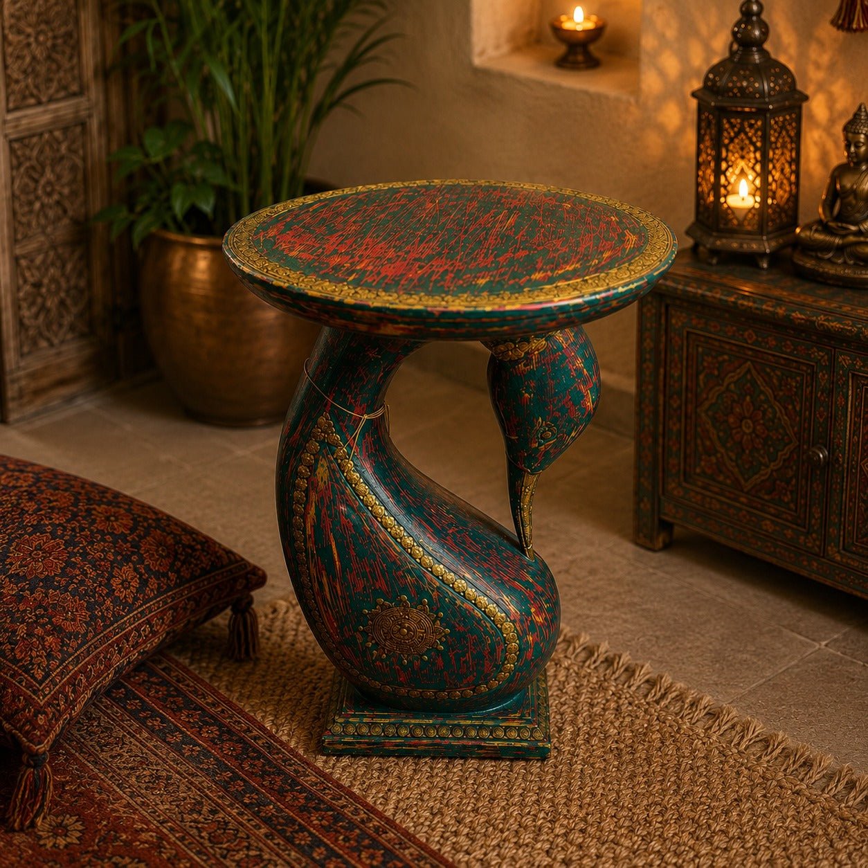 Mesa Auxiliar Hamsa Verdoso