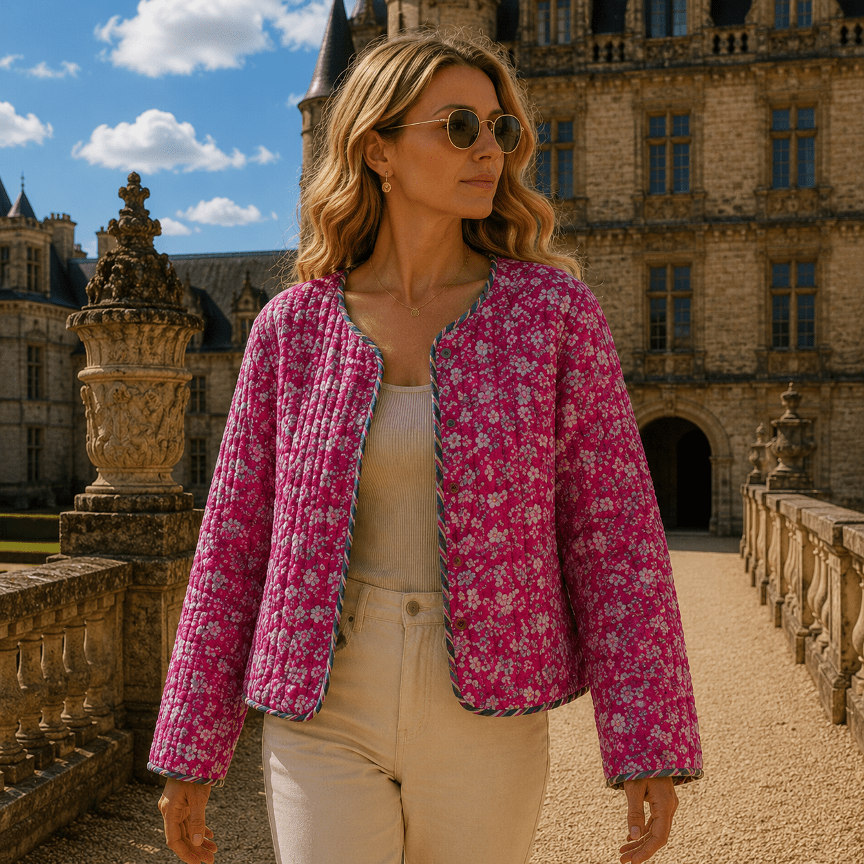 Chaqueta Corta Reya 100% en Seda - BOUTIQUEDELAINDIA