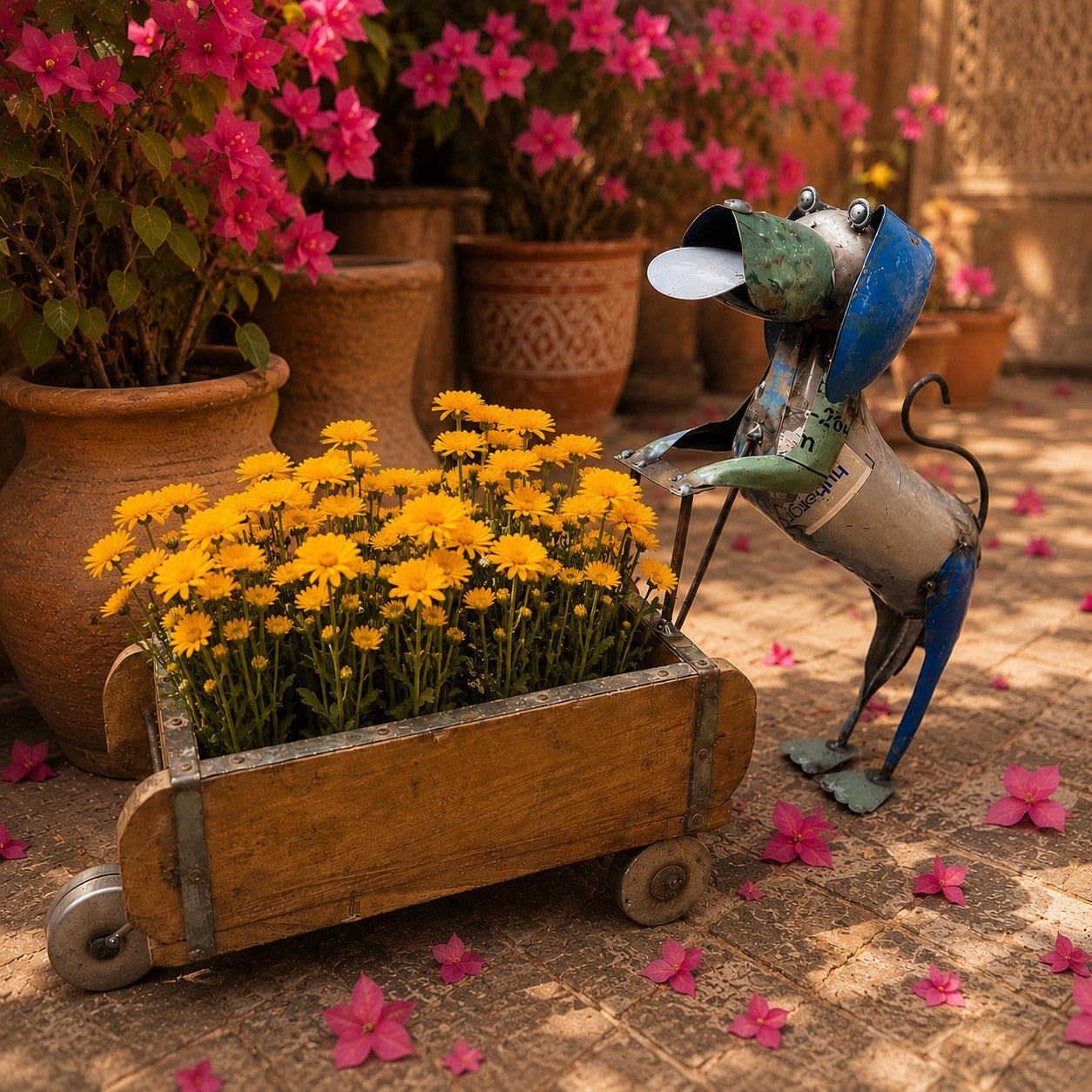 Carretilla Jardines Reales de Srinagar - BOUTIQUEDELAINDIA