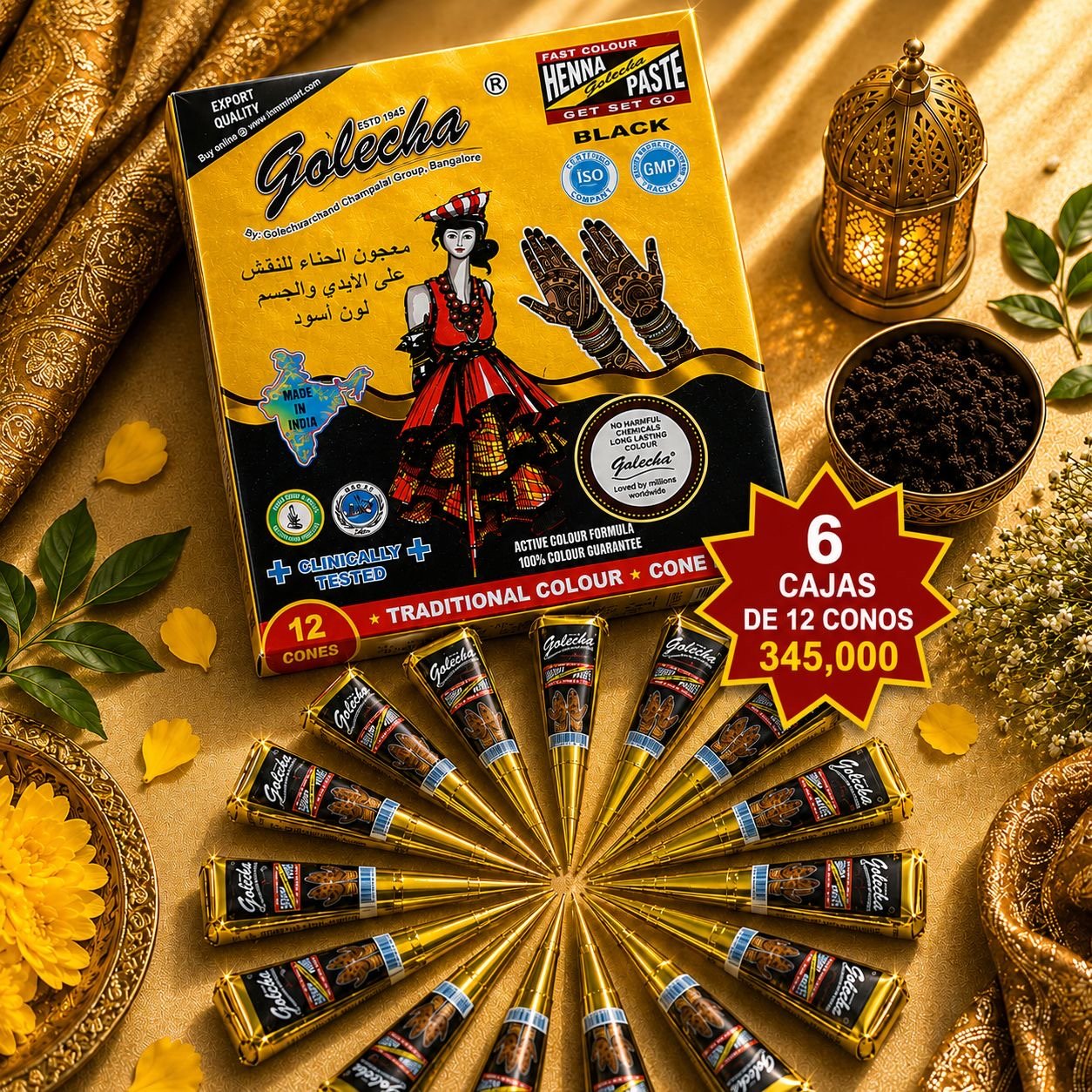 Henna Golecha Negra - BOUTIQUEDELAINDIA