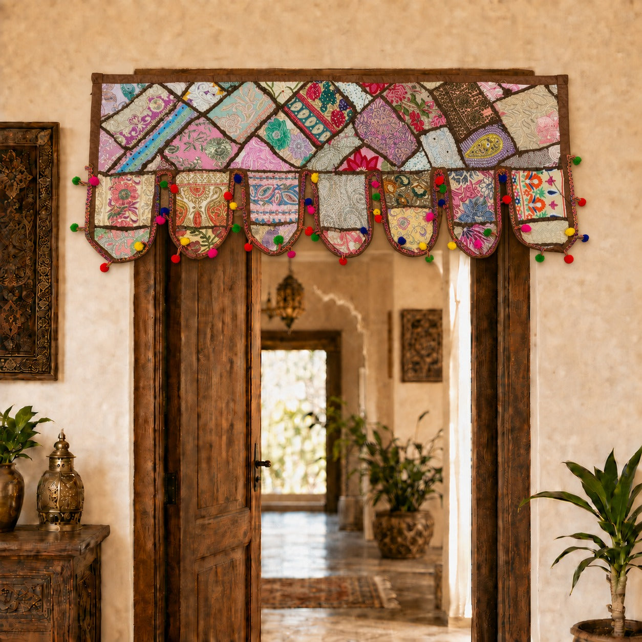 Cenefa India Pushkar Pastel con Patchwork Floral