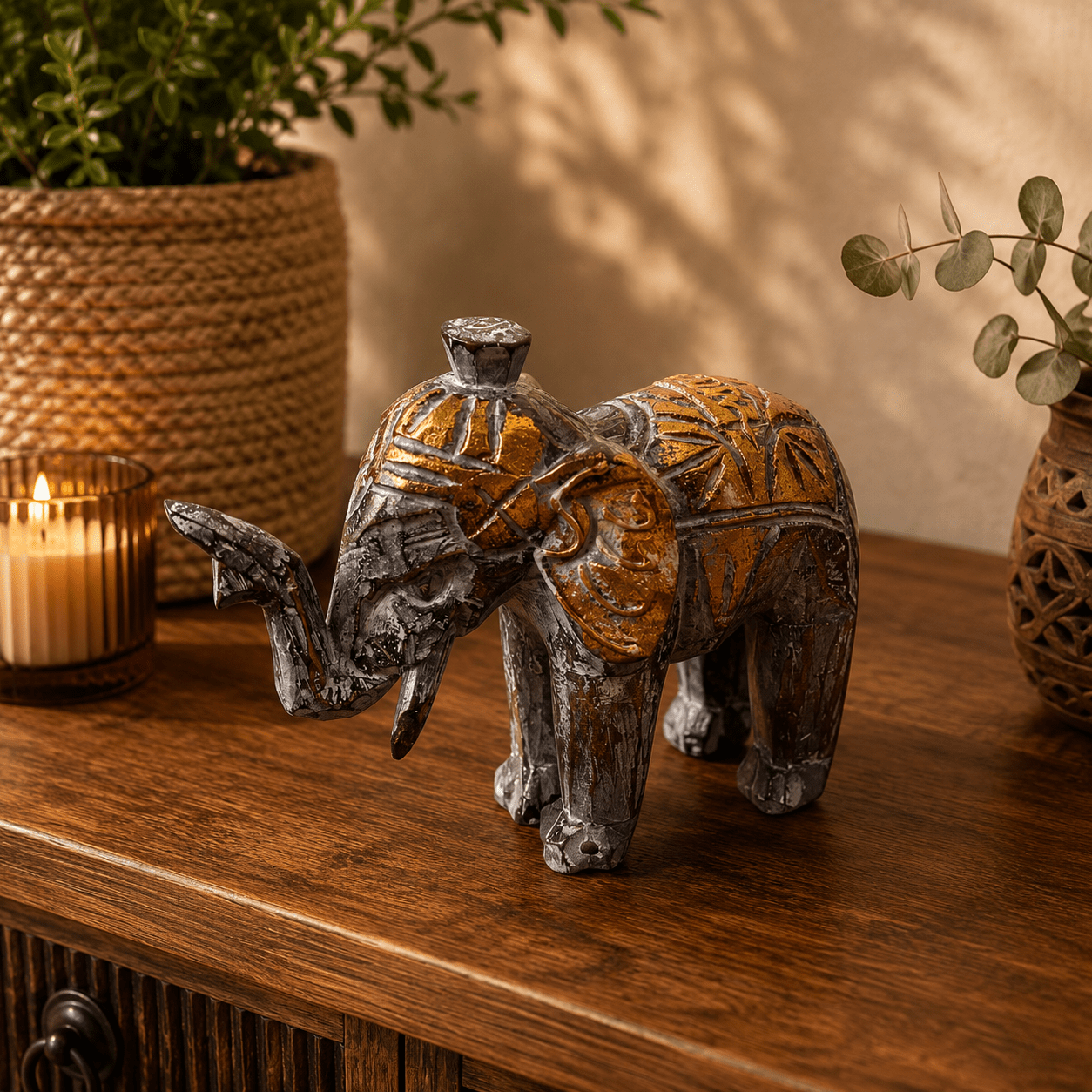 Elefante Artesanal Meher de Udaipur