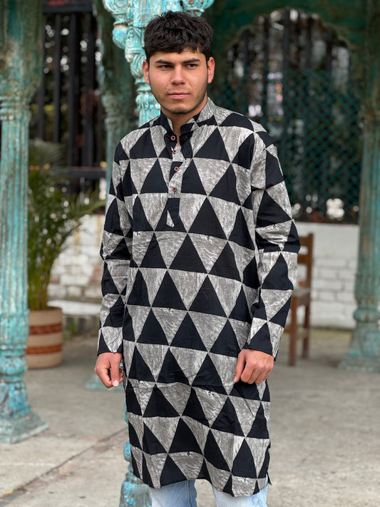 Kurta Hindu con Estampado Tradicional