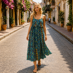 Vestido Angeli  Elastico DR-51 Azul
