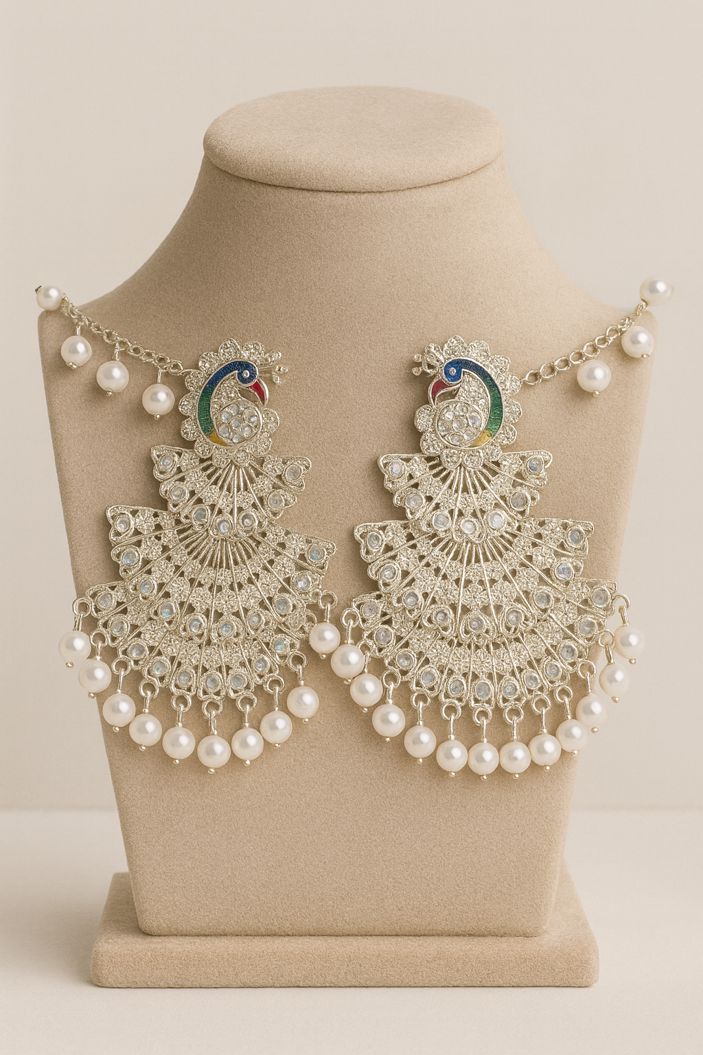 Royal Elegance Earrings – Peacock
