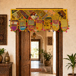 Cenefa India Jaisalmer Dorada con Pompones