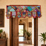 Cenefa India Jaipur Turquesa con Patchwork Floral