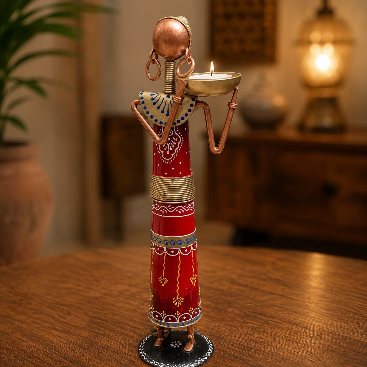Candelabro Devanshi de Luz Ancestral - BOUTIQUEDELAINDIA
