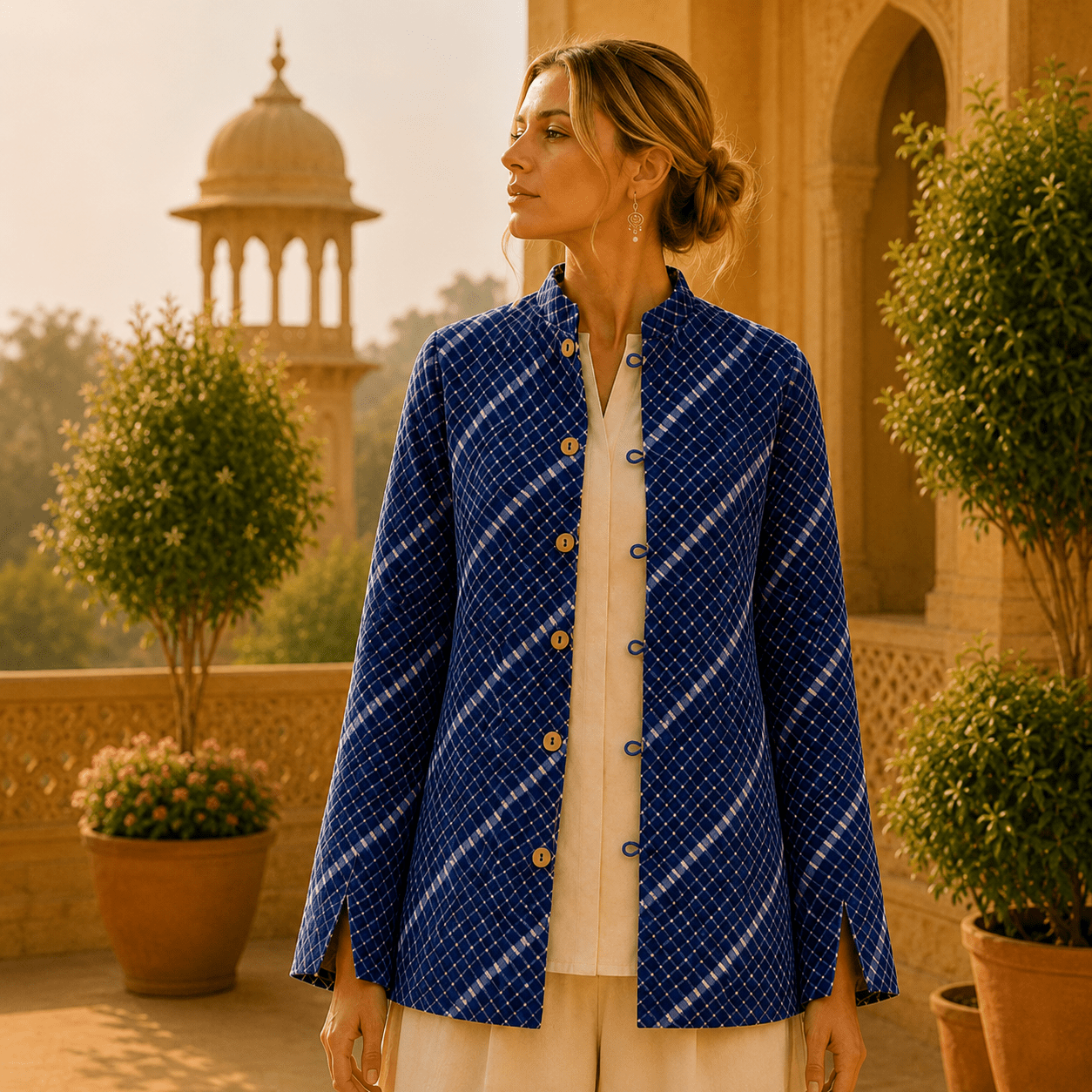 Chaqueta Doble Faz Índigo Azul