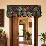 Cenefa India Noor Negra con Bordados Multicolor