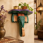 Repisa Decorativa Elefante de los Templos de Kerala - BOUTIQUEDELAINDIA