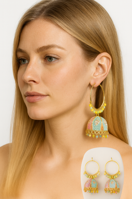 Aretes Jhumka Candy Colors