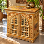 Gabinete Oriental de Madera Pintado a Mano Palacio Hindú - MD - BOUTIQUEDELAINDIA
