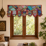 Cenefa India Jaipur Turquesa con Patchwork Floral