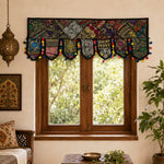 Cenefa India Noor Negra con Bordados Multicolor