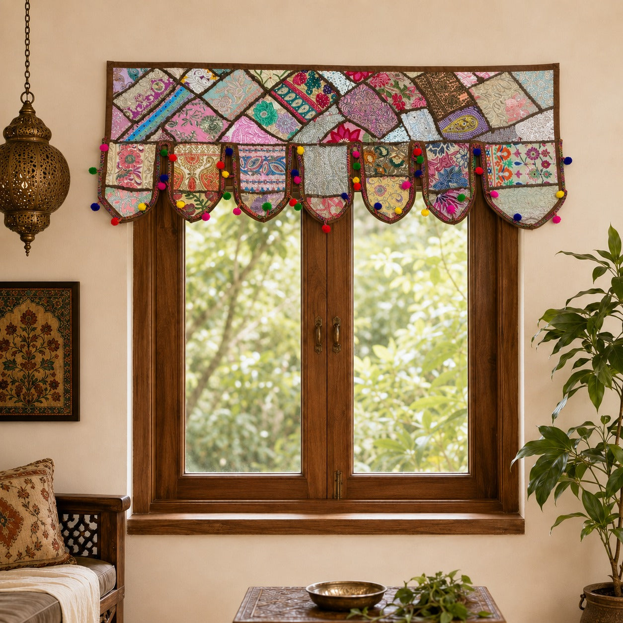 Cenefa India Pushkar Pastel con Patchwork Floral