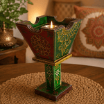 Porta vela Antorcha Rangoli - BOUTIQUEDELAINDIA