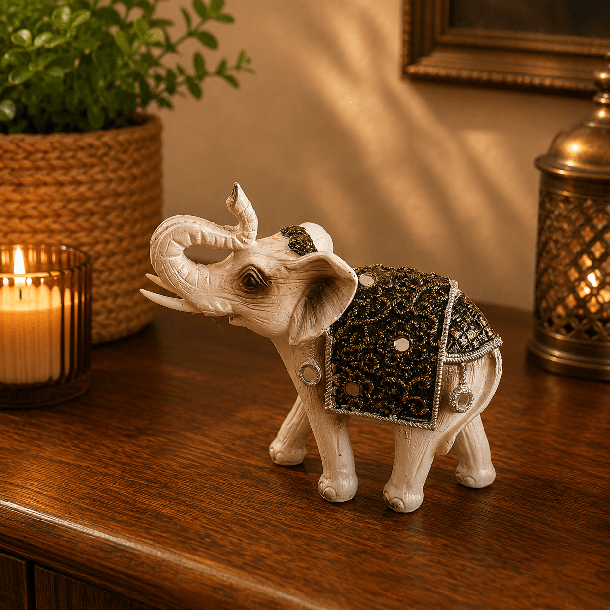 Elefante Decorativo Gaja Blanco Pequeño - BOUTIQUEDELAINDIA