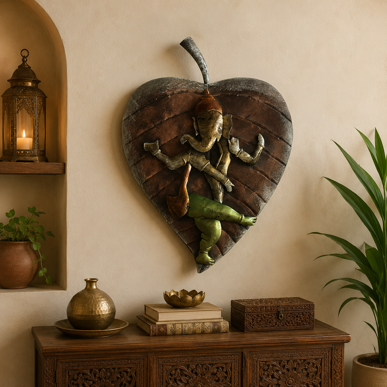 Cuadro Decorativo de Pared Ganesha “Ananda” - BOUTIQUEDELAINDIAENCOLOMBIA