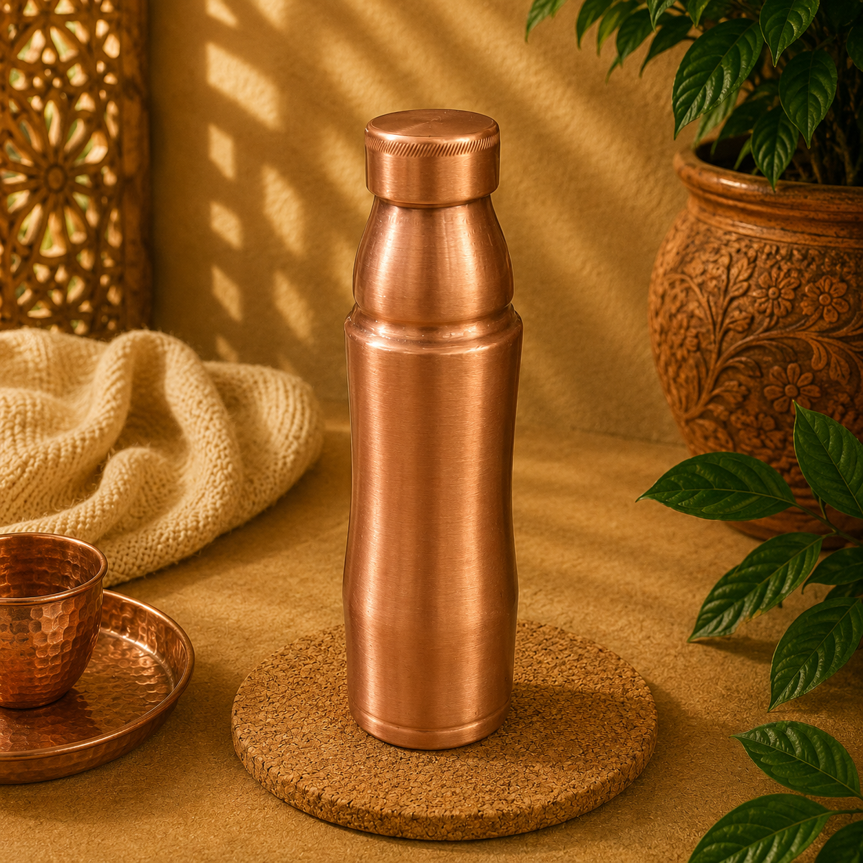 Botella Soma Esencia Pura en Cobre - BOUTIQUEDELAINDIA