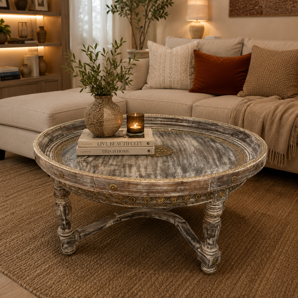 Mesa de Centro Kala Gris Vintage