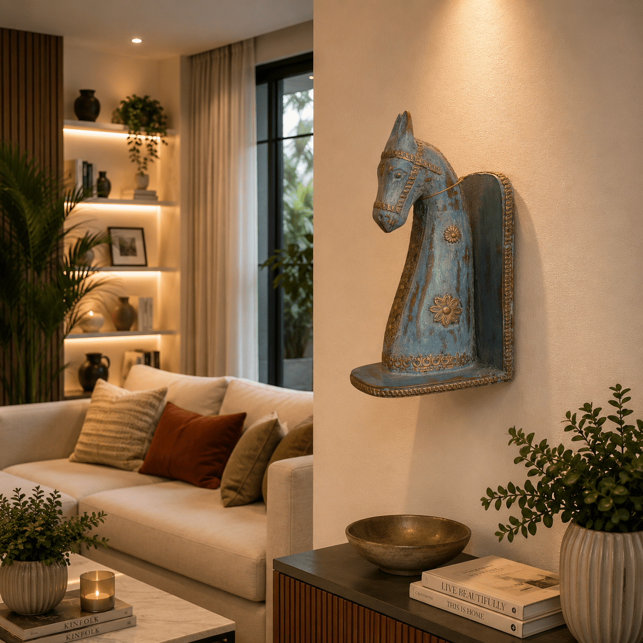 Caballo Decorativo de Pared Vriksha - BOUTIQUEDELAINDIA