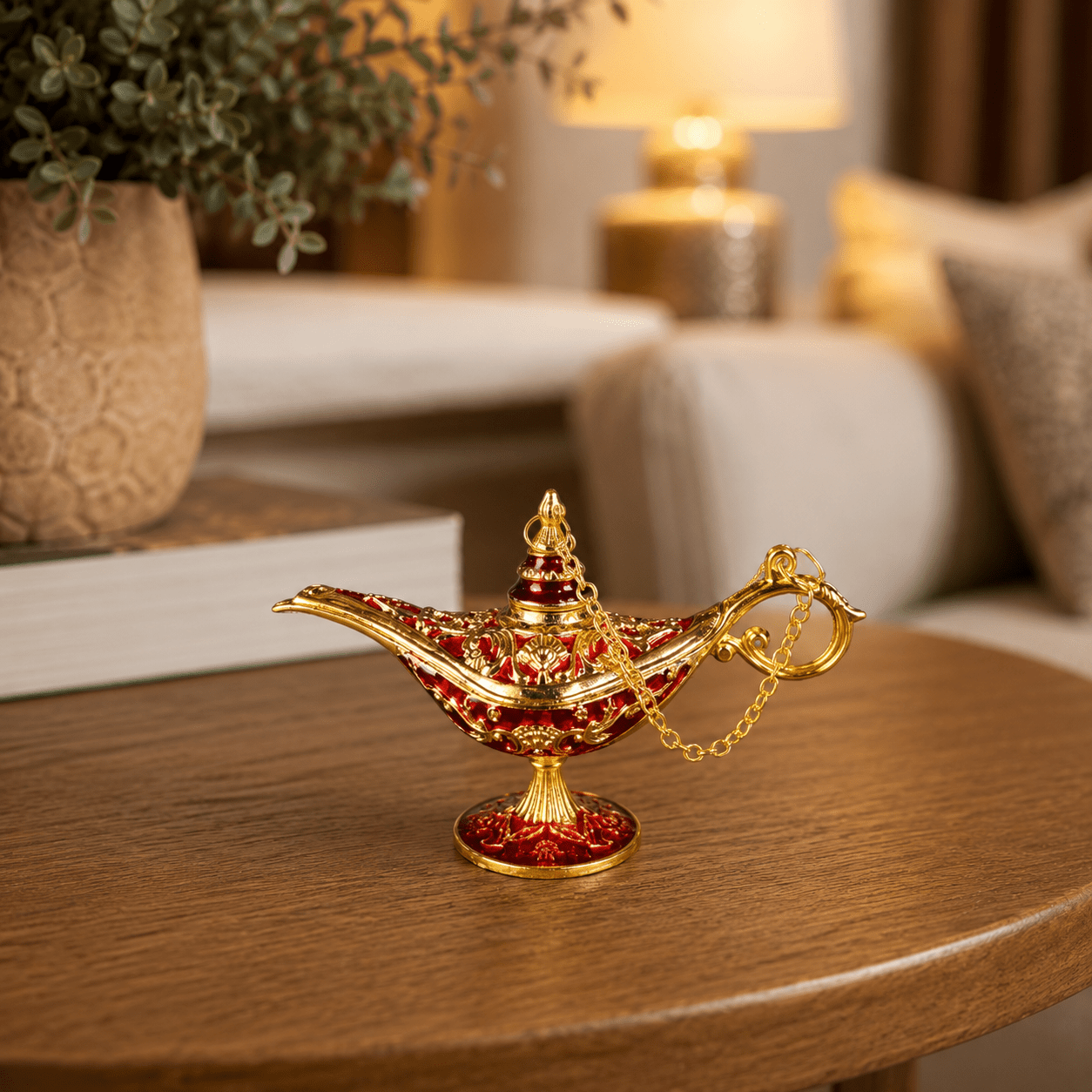 Figura Decorativa Mini Lámpara de Aladino Noor Roja - BOUTIQUEDELAINDIA
