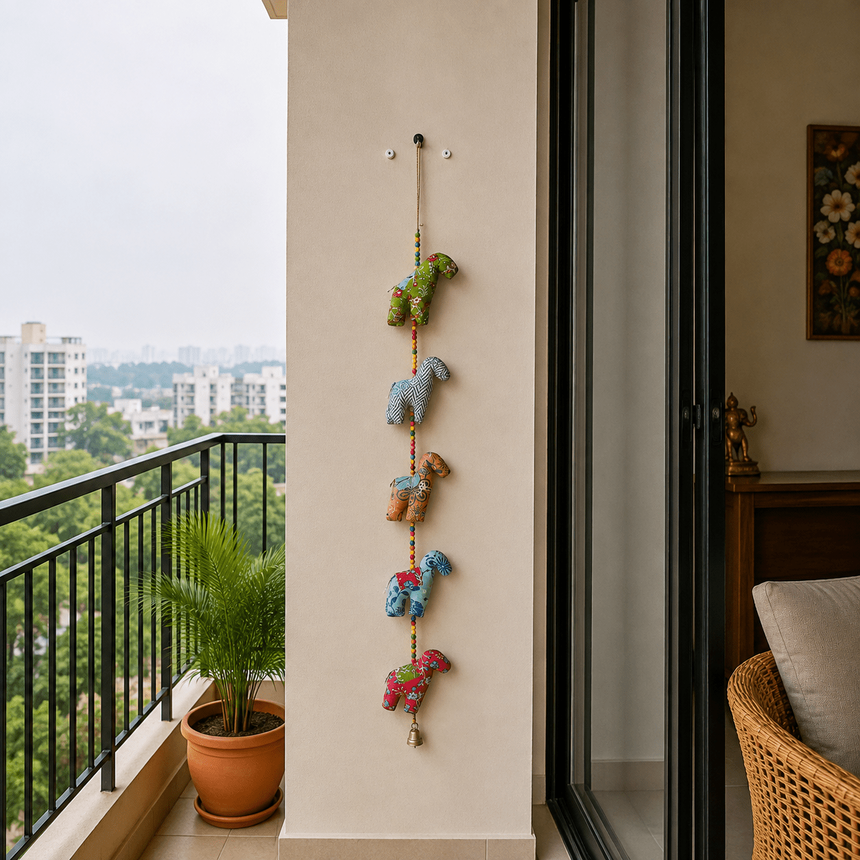 Móvil Colgante Ashva – Caballos Textiles Artesanales - BOUTIQUEDELAINDIA