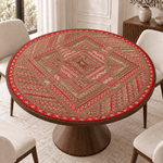 Centro de Mesa Circular Rajsi Rojo - BOUTIQUEDELAINDIA