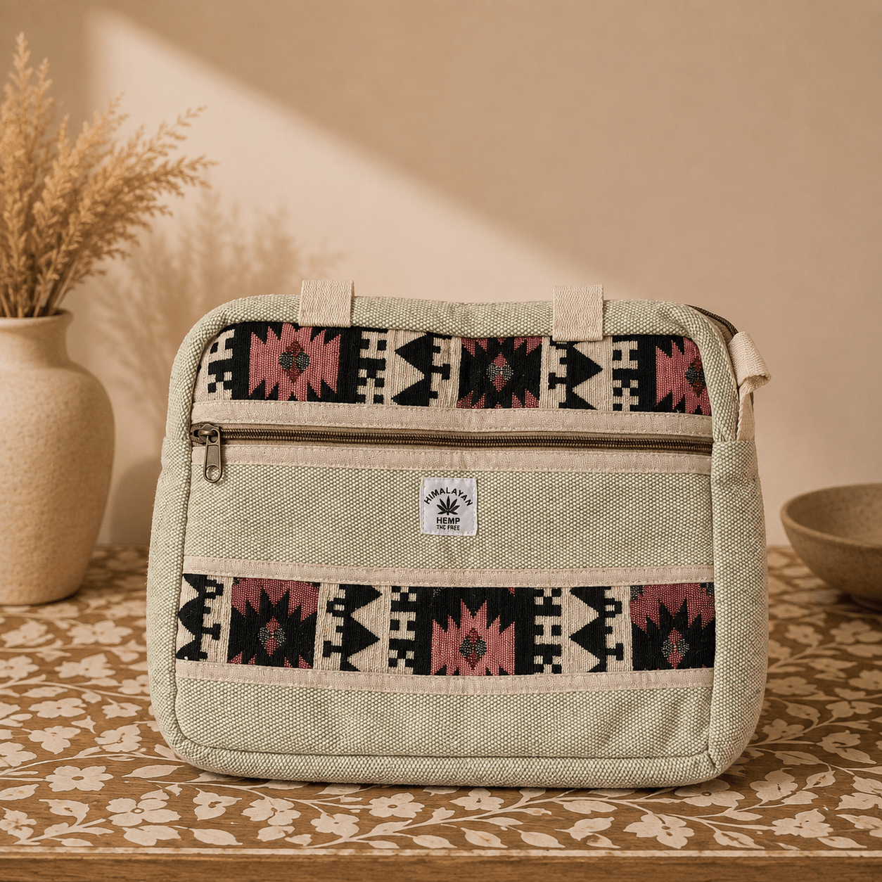 Bolso Artesanal Prithvi con Diseño Étnico Verde - BOUTIQUEDELAINDIA