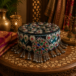 Gorro Tradicional Bharati Bordado con Adornos - BOUTIQUEDELAINDIAENCOLOMBIA