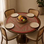 Centro de Mesa Circular Rajsi Rojo - BOUTIQUEDELAINDIA
