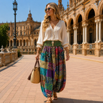Pantalón Bombacho, pantalón de colores, tela  ligera - BOUTIQUEDELAINDIA